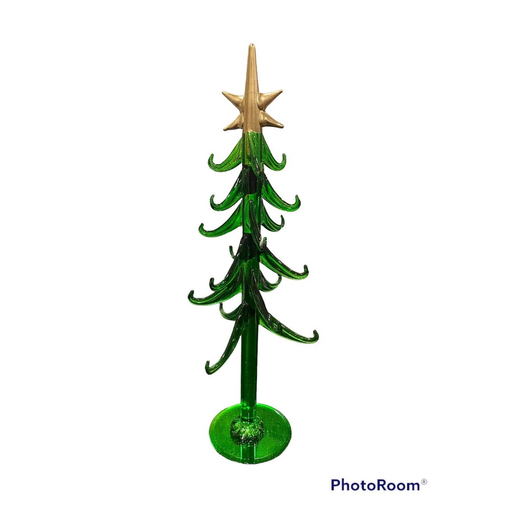 NWT Glass Christmas Tree with Miniature Ornaments